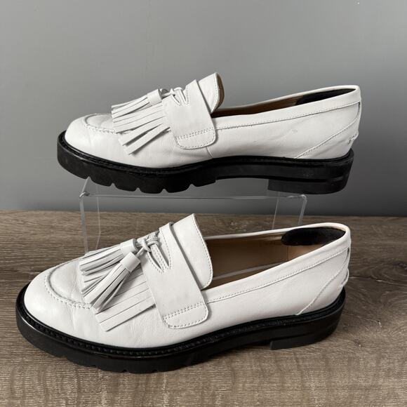 Stuart Weitzman Mila Lift Loafers Womens Size 11 Leather Tassel Chunky Lug Sole - Picture 5 of 12